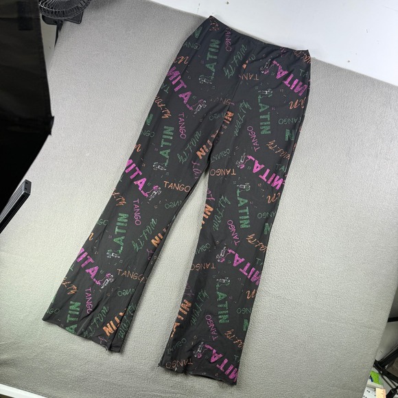 Vintage Dansco Disco Pants Small LA Made USA Tango Latin Dance Flare Halloween - Picture 3 of 12